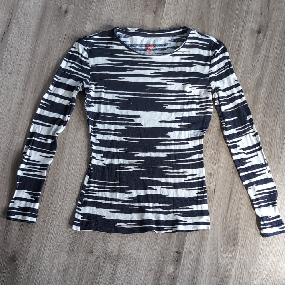 Tory Burch Striped Black and White Women's Top